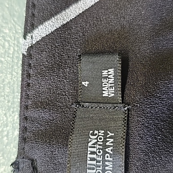 7TH Avenue trousers black with white geometric print size 4 Travel Y2K - Picture 6 of 11